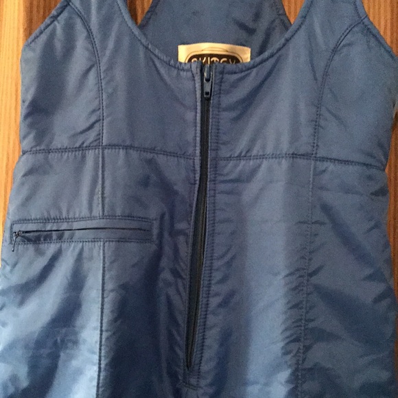 Vintage SKITEX Unisex Blue Ski Snow Bib Overalls Size 14 Yourh - Picture 3 of 7